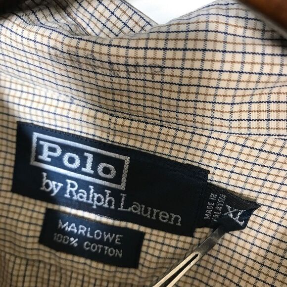 Polo Ralph Lauren Marlowe Mens Brown Long Sleeve Button Dress Shirt size XL - Picture 3 of 5